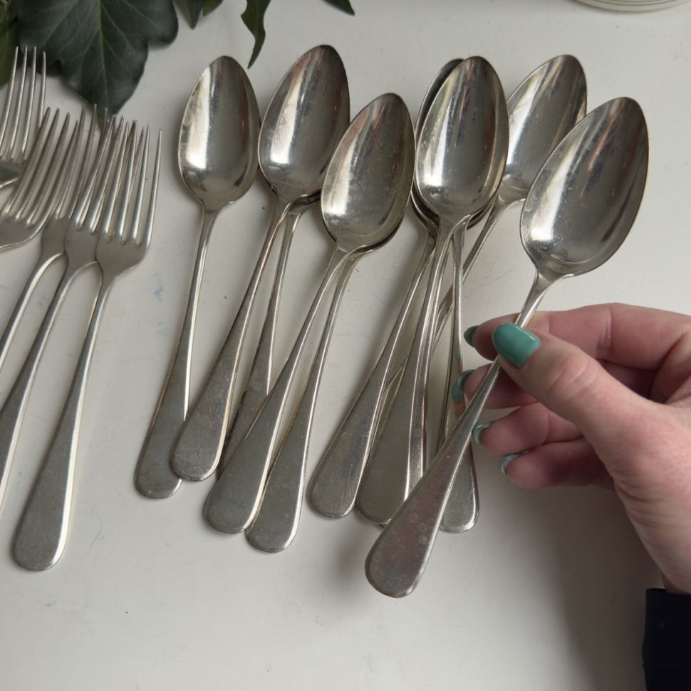 Ложка столовая десертная WMF 18 см серебрение Германия