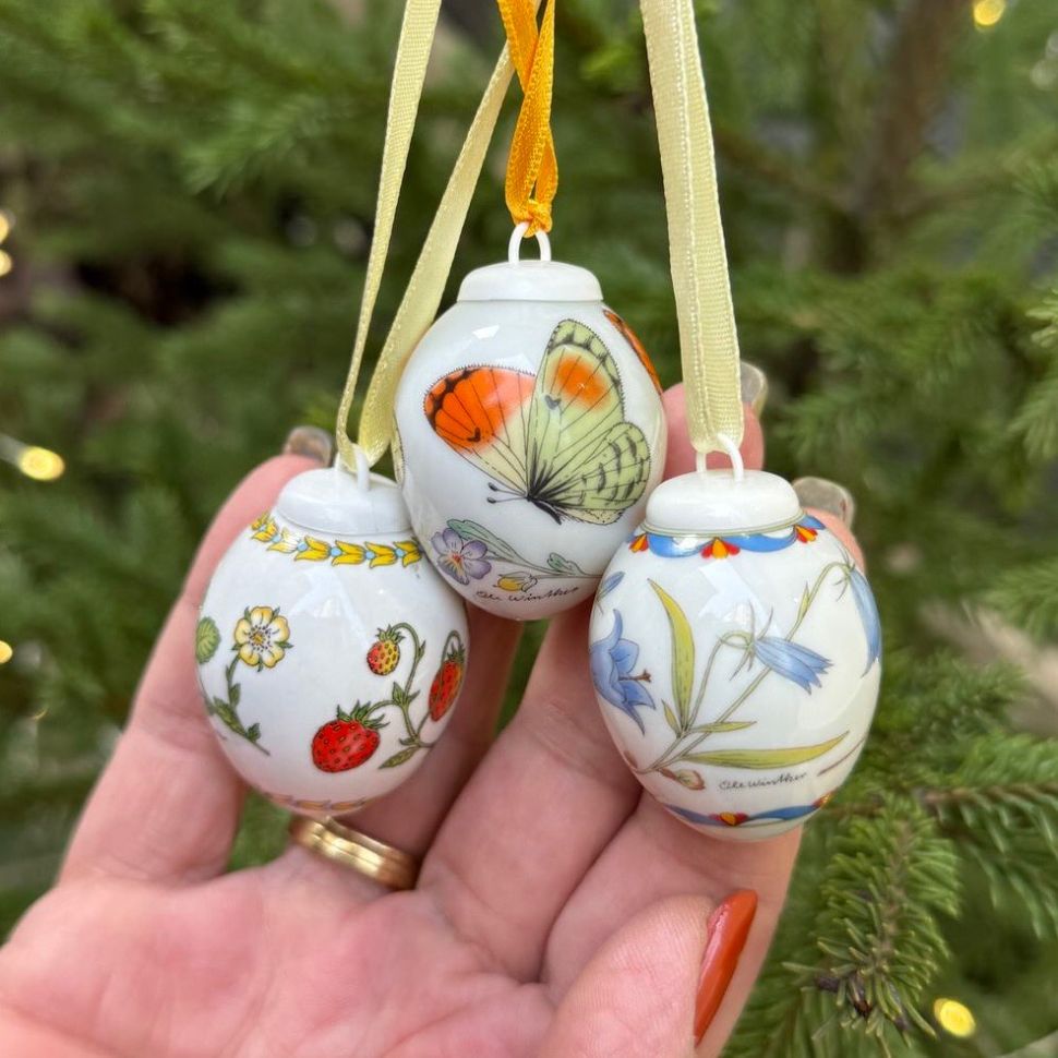 Подвес Яйцо пасхальное мини Hutschenreuther 5 см фарфор Германия