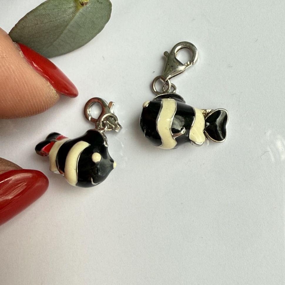 Подвеска шарм Рыбка 1,8 см в стиле Thomas Sabo 925