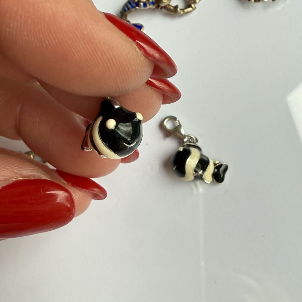 Подвеска шарм Рыбка 1,8 см в стиле Thomas Sabo 925