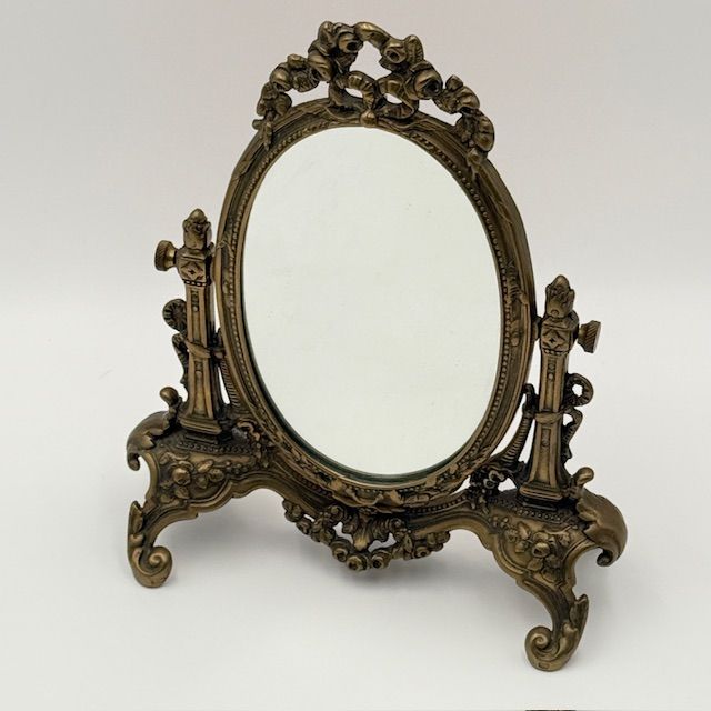 Зеркало настольное в стиле Ренессанс 30х20 см бронза Франция  