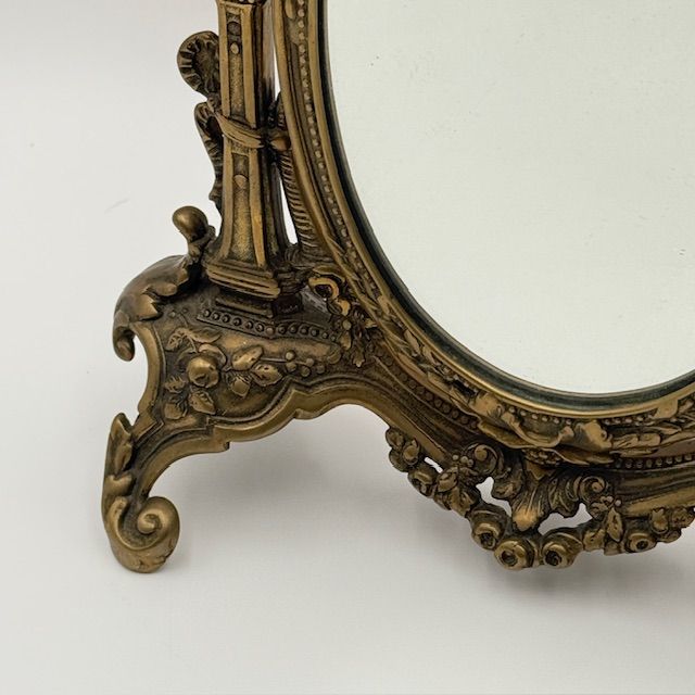 Зеркало настольное в стиле Ренессанс 30х20 см бронза Франция  