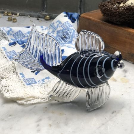Статуэтка декоративная Рыбка темно-синяя