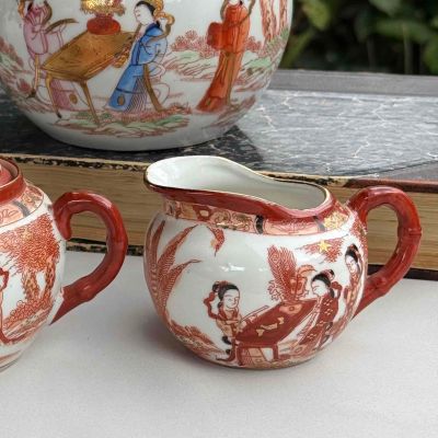 Молочник Гейши за столом терракота 180 мл фарфор Япония