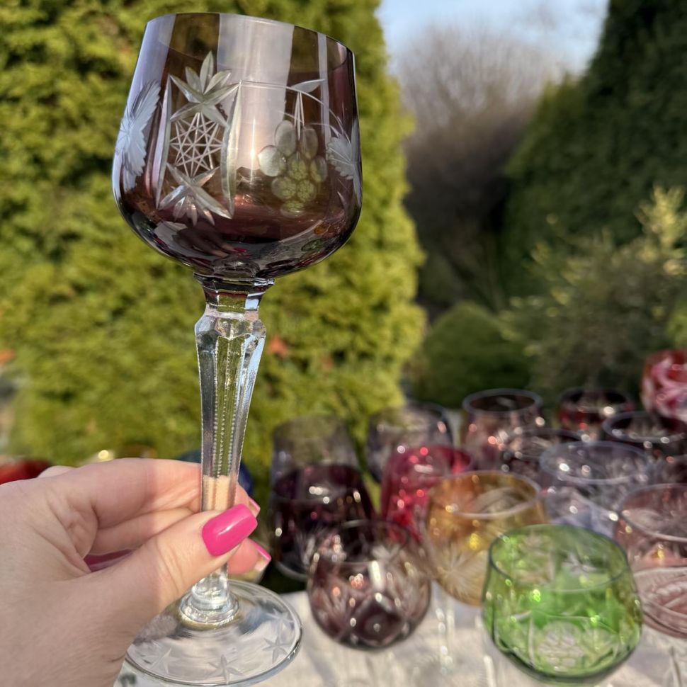 Бокал Anna Hutte коричневый 250 мл накладной хрусталь Германия дизайн 4