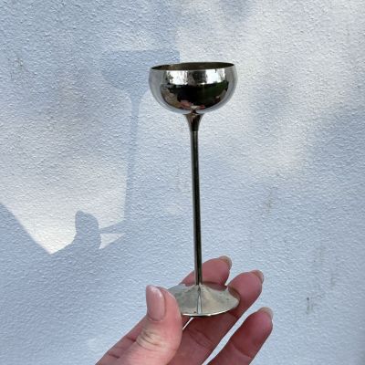 Рюмка пашотница на ножке 25 мл серебрение