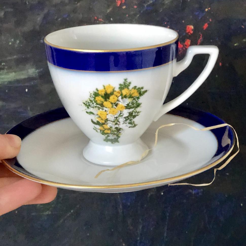 Чайная пара Royal Wedding Bouquets, Букет принцессы Дианы, фарфор 