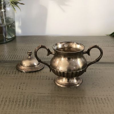 Сахарница старинная классическая мельхиор