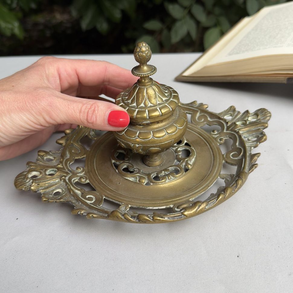 Чернильница с крышкой бронза Франция