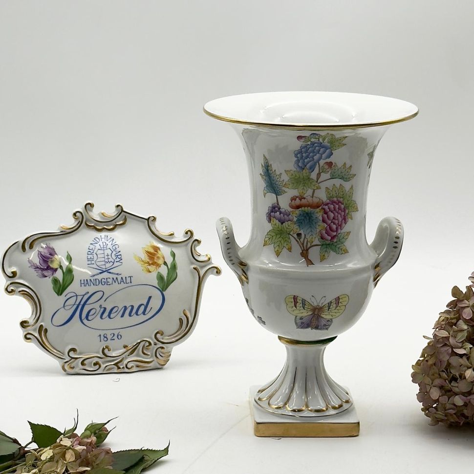 Ваза формы Медичи Herend Victoria pattern 25 см Венгрия