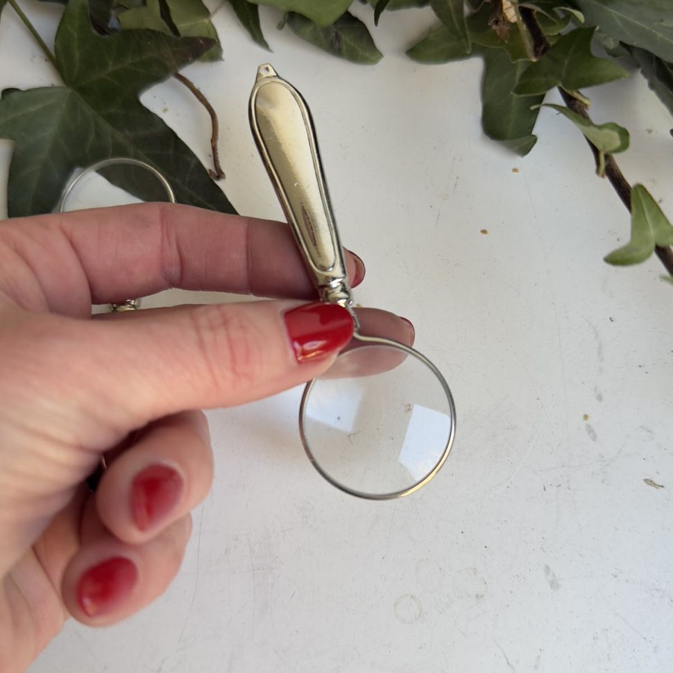 Лупа круглая 11 см сталь 