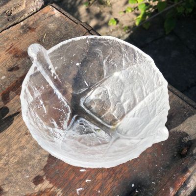 Салатник малый 13 см Лист хрусталь