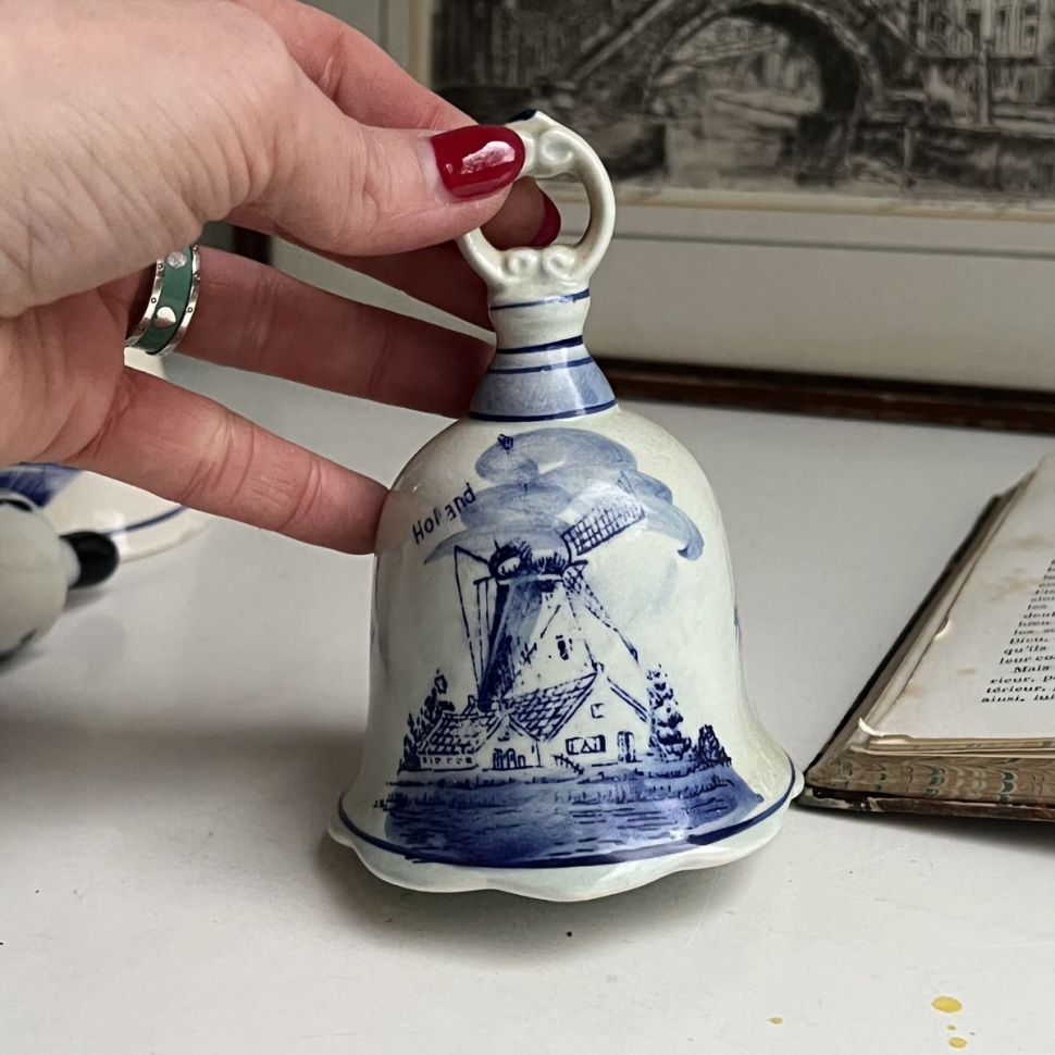 Колокольчик Delft Blue 12 см ручная роспись