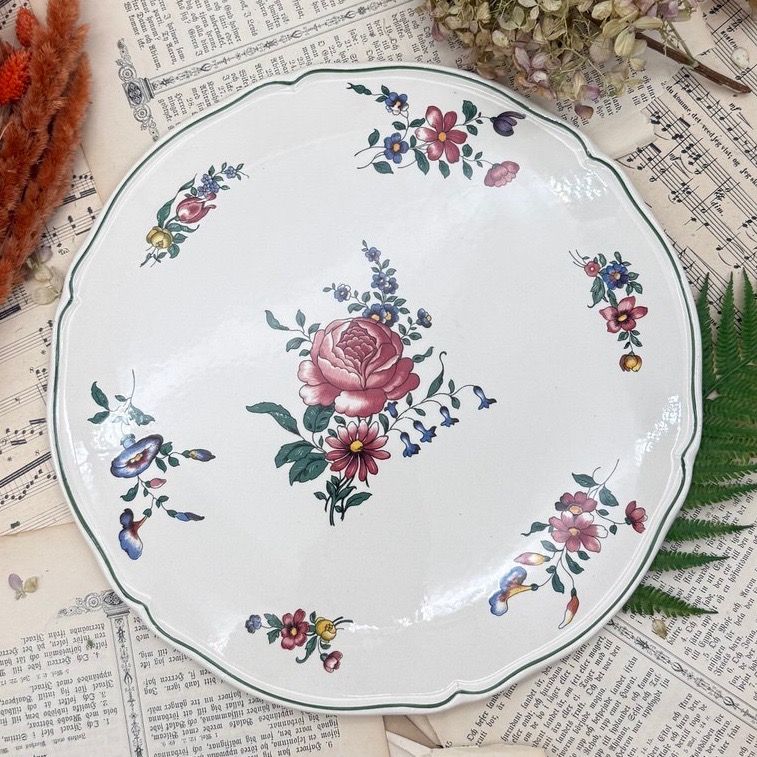 Блюдо поднос для торта Alt Strassburg ВиллеройБох 32 см фарфор Германия