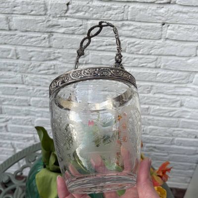 Ведро для льда 13 см хрусталь серебро