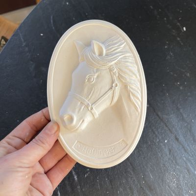 Изразец Конь Haflinger 11х17 см гипс