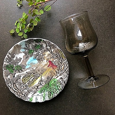 Бокал из дымчатого хрустального стекла