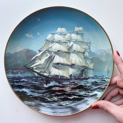 Тарелка Franklin porcelain Clipper Challenge 1981 23 см