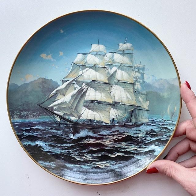 Тарелка Franklin porcelain Clipper Challenge 1981 23 см