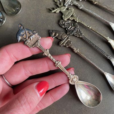 Ложка чайная 12 см Дельфин мельхиор