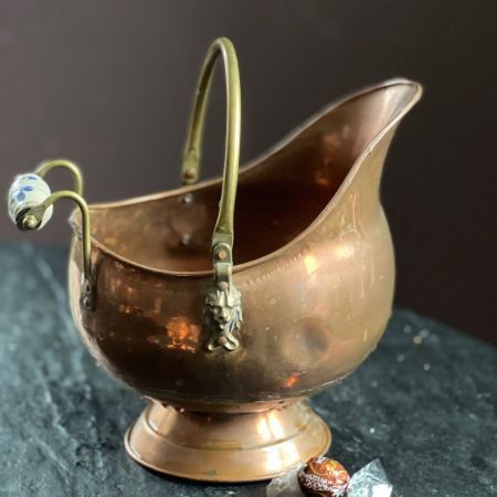 Зольник 23 см медь с керамической ручкой