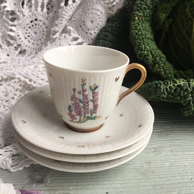 Кофейная пара Rörstrand, Колокольчики, ручная роспись