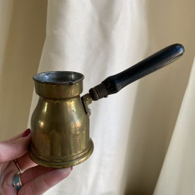 Турка 150 мл латунь с деревянной ручкой 