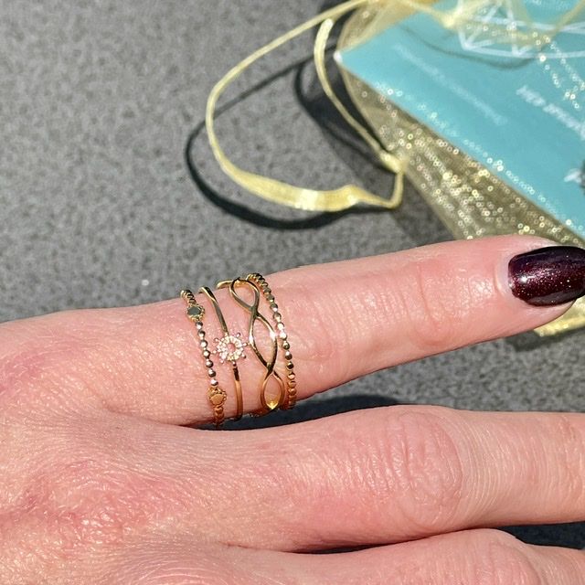 Кольцо символ Бесконечность золочение