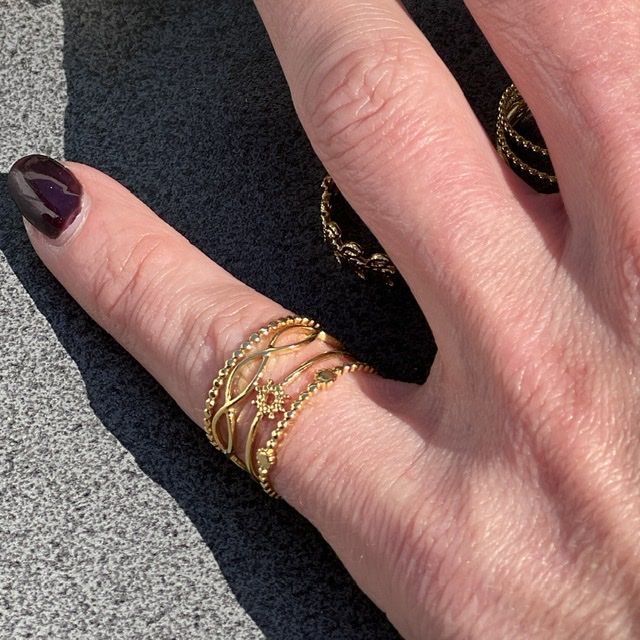 Кольцо символ Бесконечность золочение