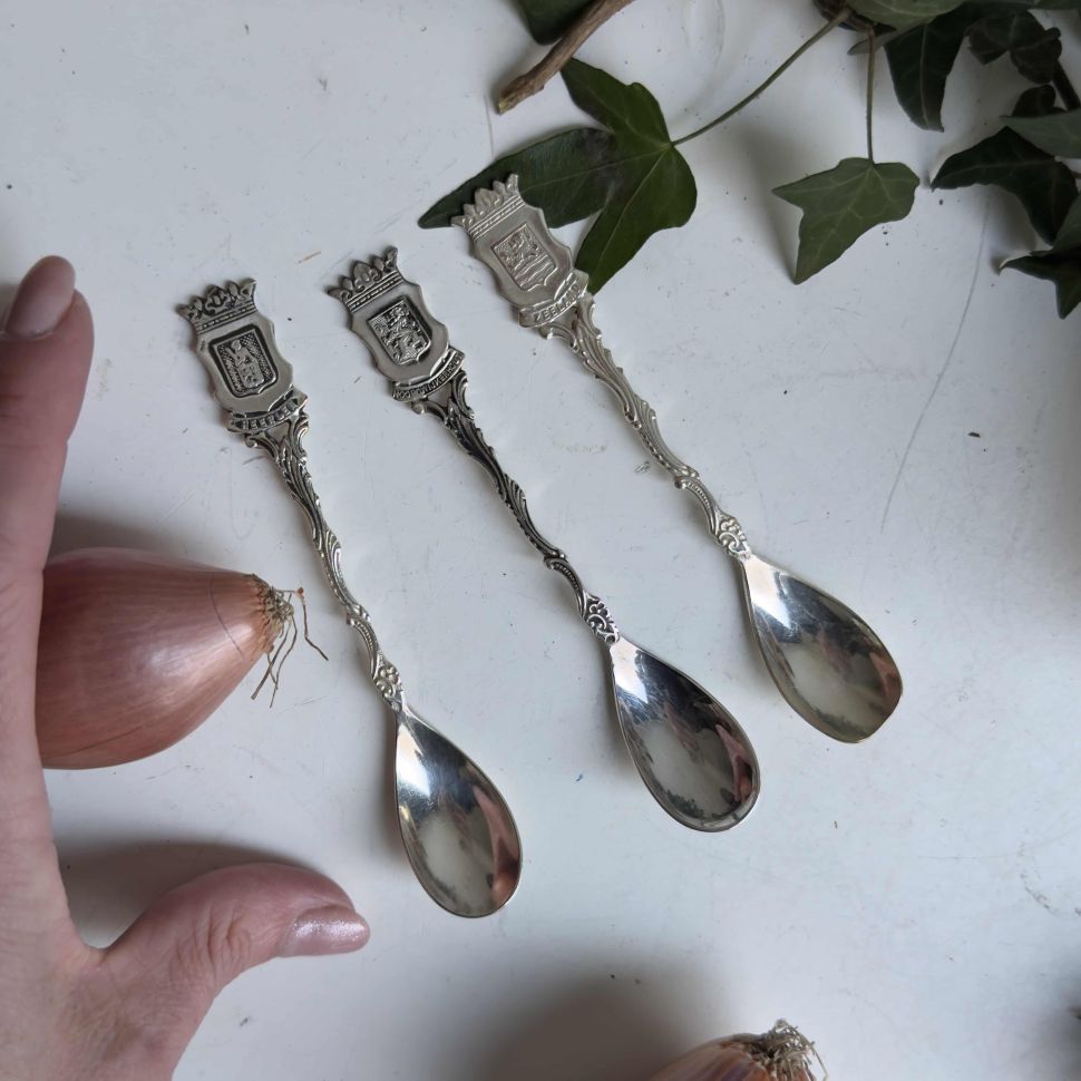 Ложка кофейная Gero Герб 12 см серебрение Голландия