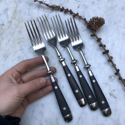 Вилка столовая 20 см сталь ручка дерево