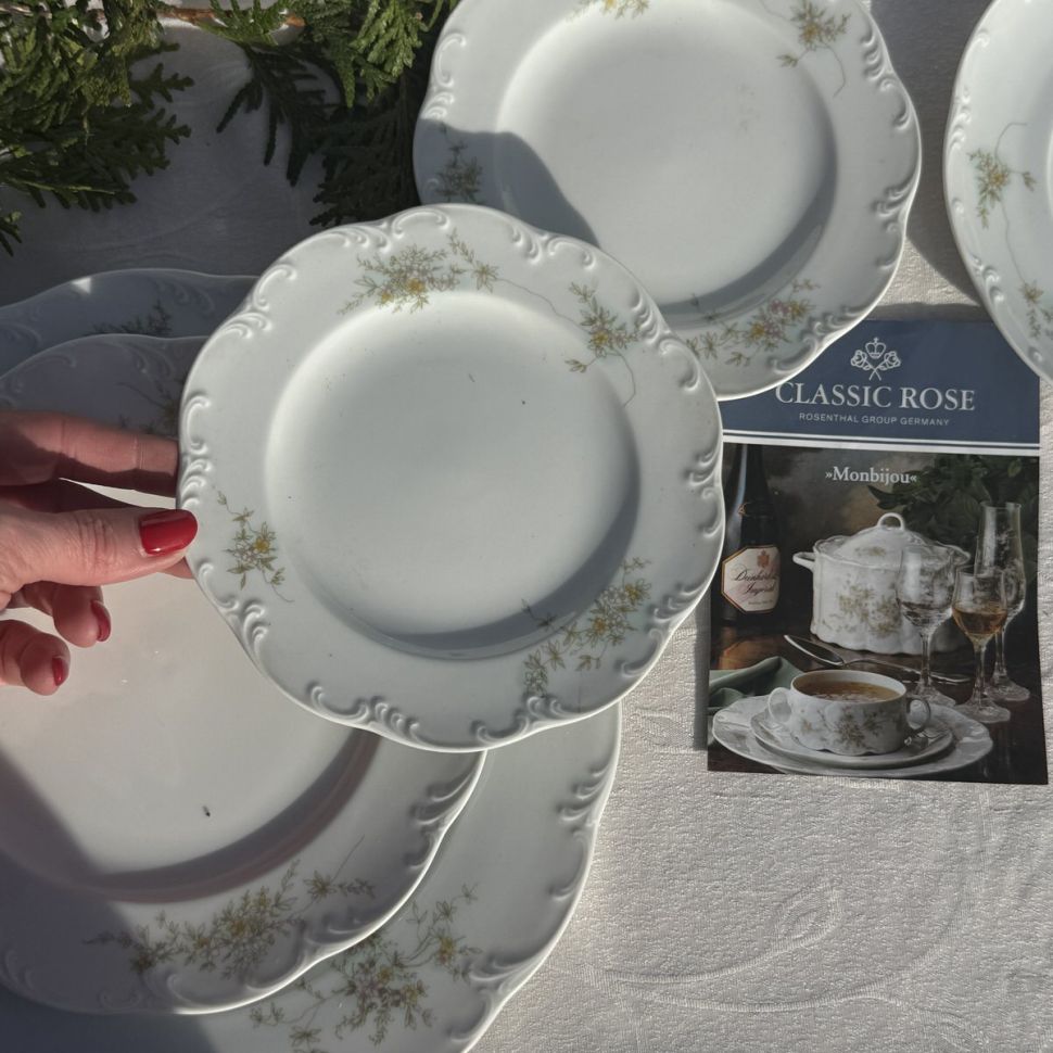 Тарелка десертная Rosenthal Monbijou Полевые цветы 16 см Германия