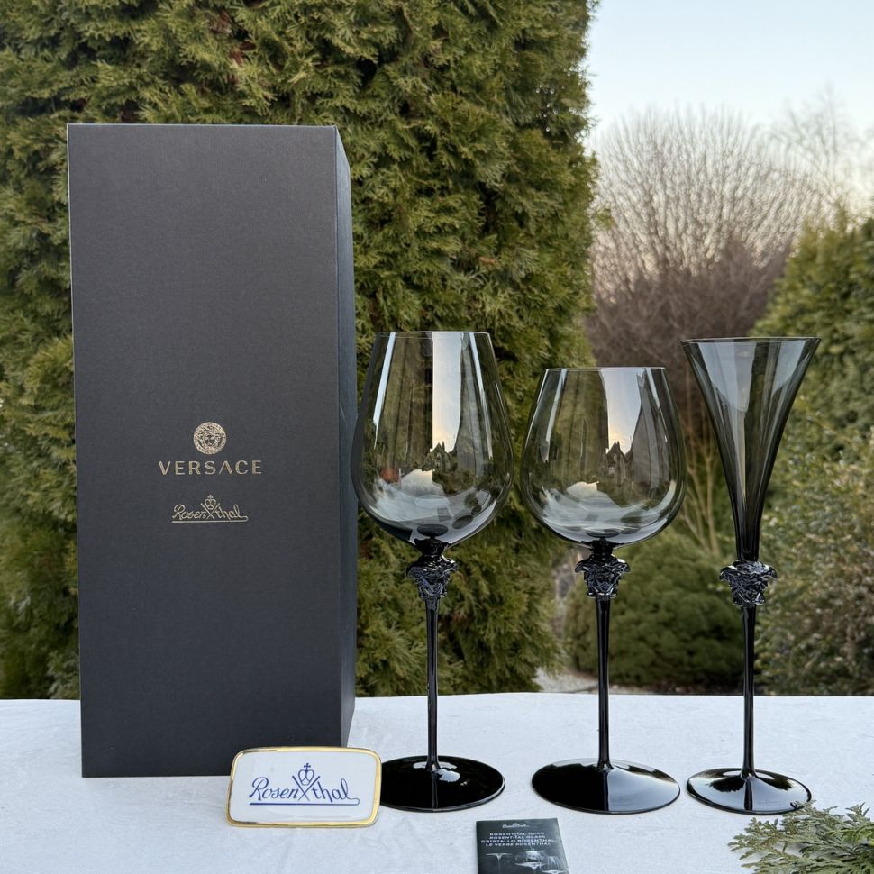 Бокал для шампанского Rosenthal Versace Medusa Lumiere Haze 200 мл Германия