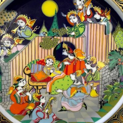 Тарелка Rosenthal Рождественские песни 28 см фарфор Германия 1987 г.