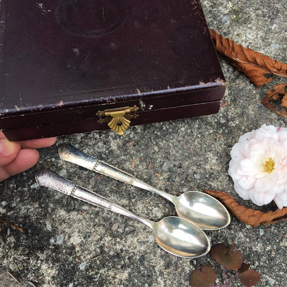 Набор ложек чайных 12 штук серебрение по латуни