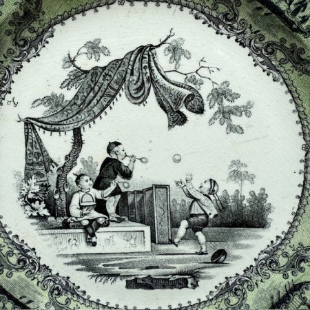 Тарелка Porcelaine Opaque Играющие дети 21 см Франция 1834 г 