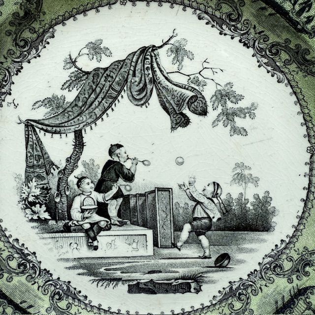 Тарелка Porcelaine Opaque Играющие дети 21 см Франция 1834 г