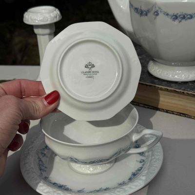 Розетка Rosenthal Classic Rose голубые розы 11 см Германия