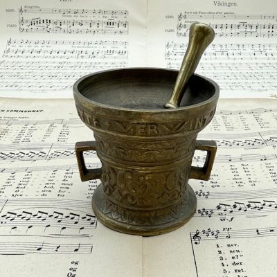 Ступка с пестиком 9 см латунь Франция