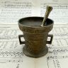 Ступка с пестиком 9 см латунь Франция