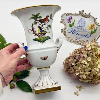 Ваза формы Медичи Herend Rothschild Bird 25 см Венгрия