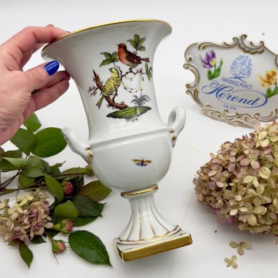 Ваза формы Медичи Herend Rothschild Bird 25 см Венгрия