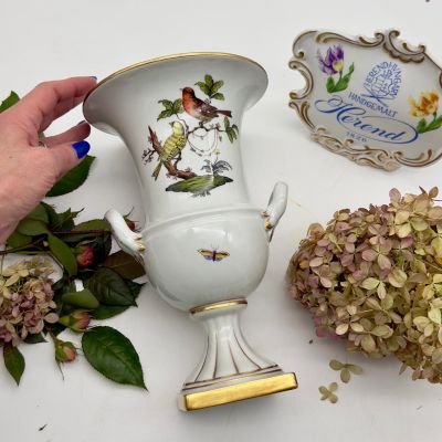Ваза формы Медичи Herend Rothschild Bird 25 см Венгрия