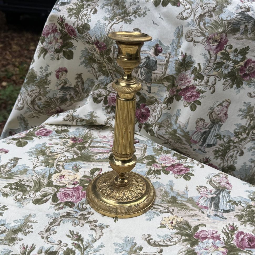 Подсвечник на одну свечу 22 см Франция латунь