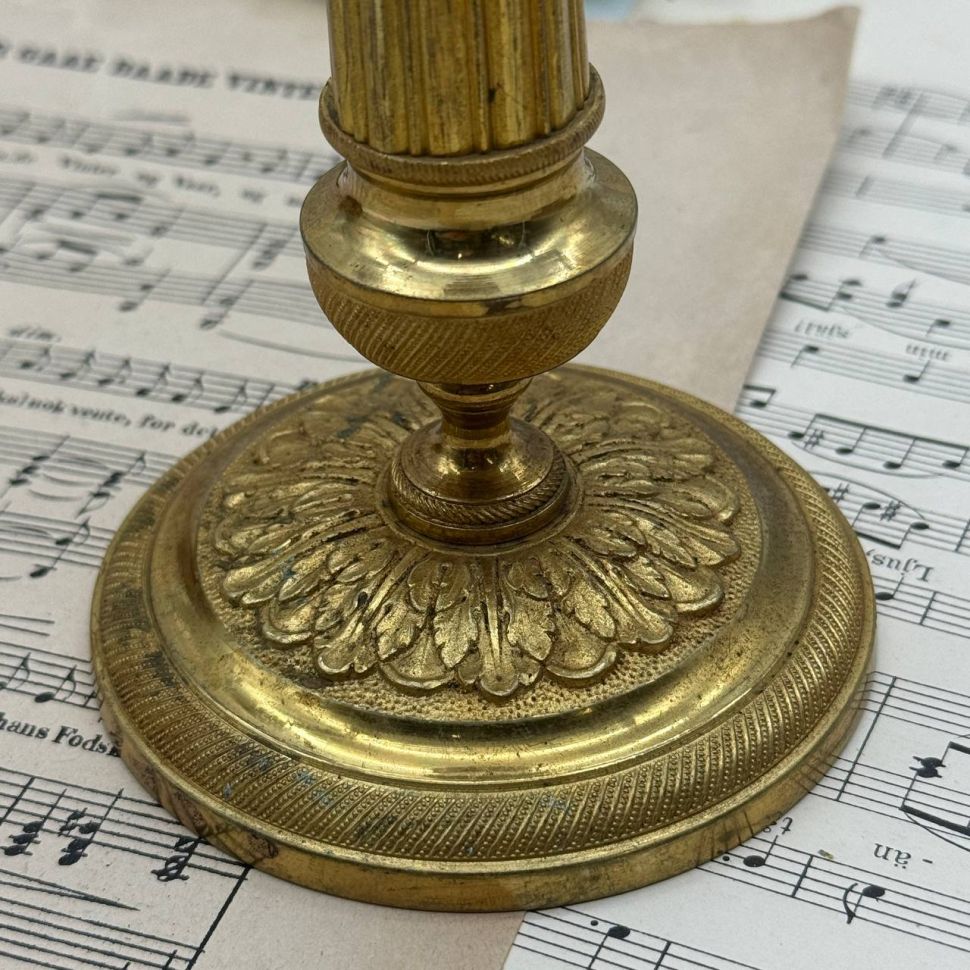 Подсвечник на одну свечу 22 см Франция латунь