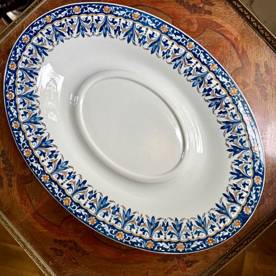 Супница террин на блюде Gien 2,3 л ручная роспись Франция