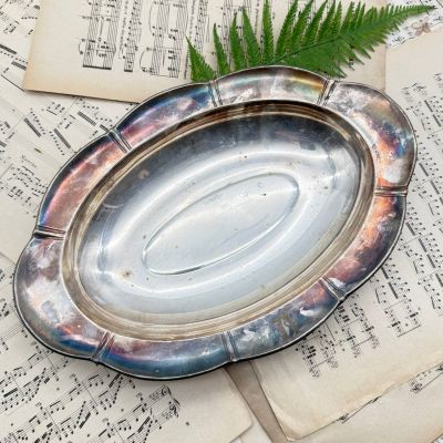 Блюдо поднос глубокое Christofle Gallia 35 см серебрение Франция