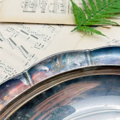 Блюдо поднос глубокое Christofle Gallia 35 см серебрение Франция