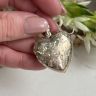 Кулон локет Сердце 4 см серебро