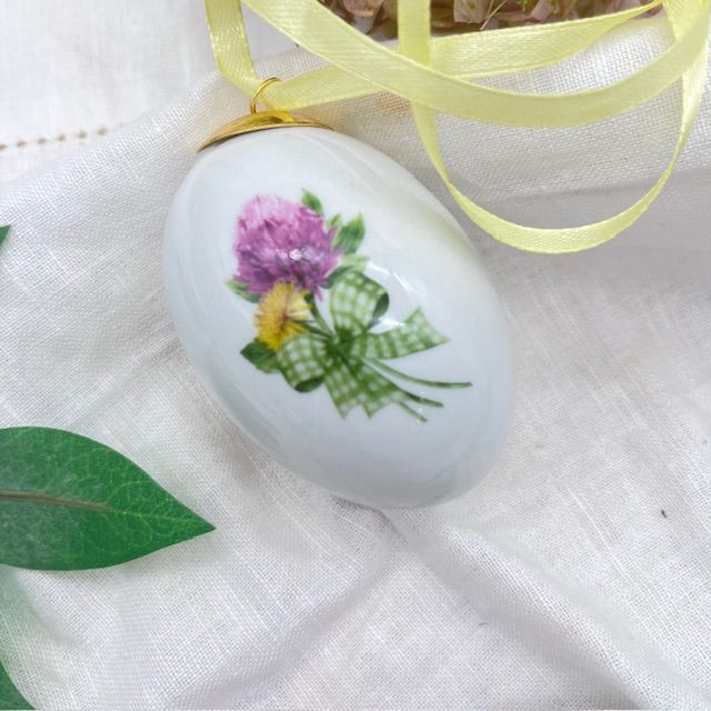 Подвес Яйцо пасхальное Hutschenreuther Ягненок 8 см фарфор Германия  